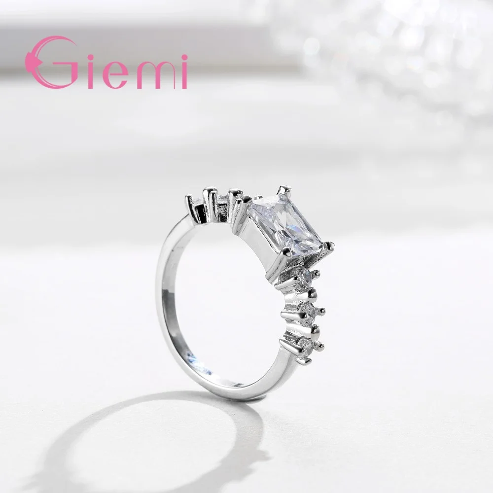 Romantic Christmas Gifts For Girlfriend Genuine 925 Sterling Silver Finger Rings with High Quality Crystals Women Anel - Image 3
