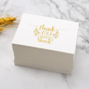 50pcs White Thank You Card Happy Birthday Gift Cards Wedding Baby Shower Christmas Packaging Decorations Festive Party Supplies