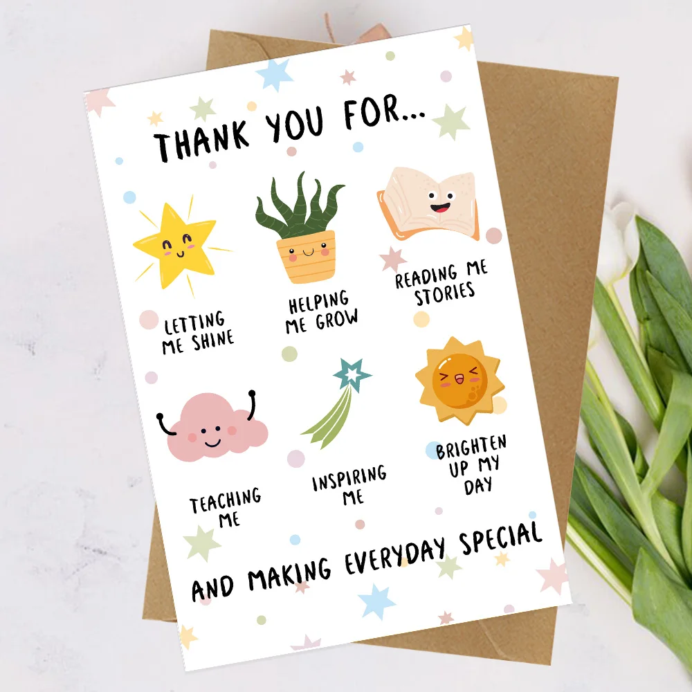 Cute Thank You Card For Teachers, Great Teacher Appreciation Gifts For Men Women, Best Teacher Appreciation Gift IdeasĀ - Image 3