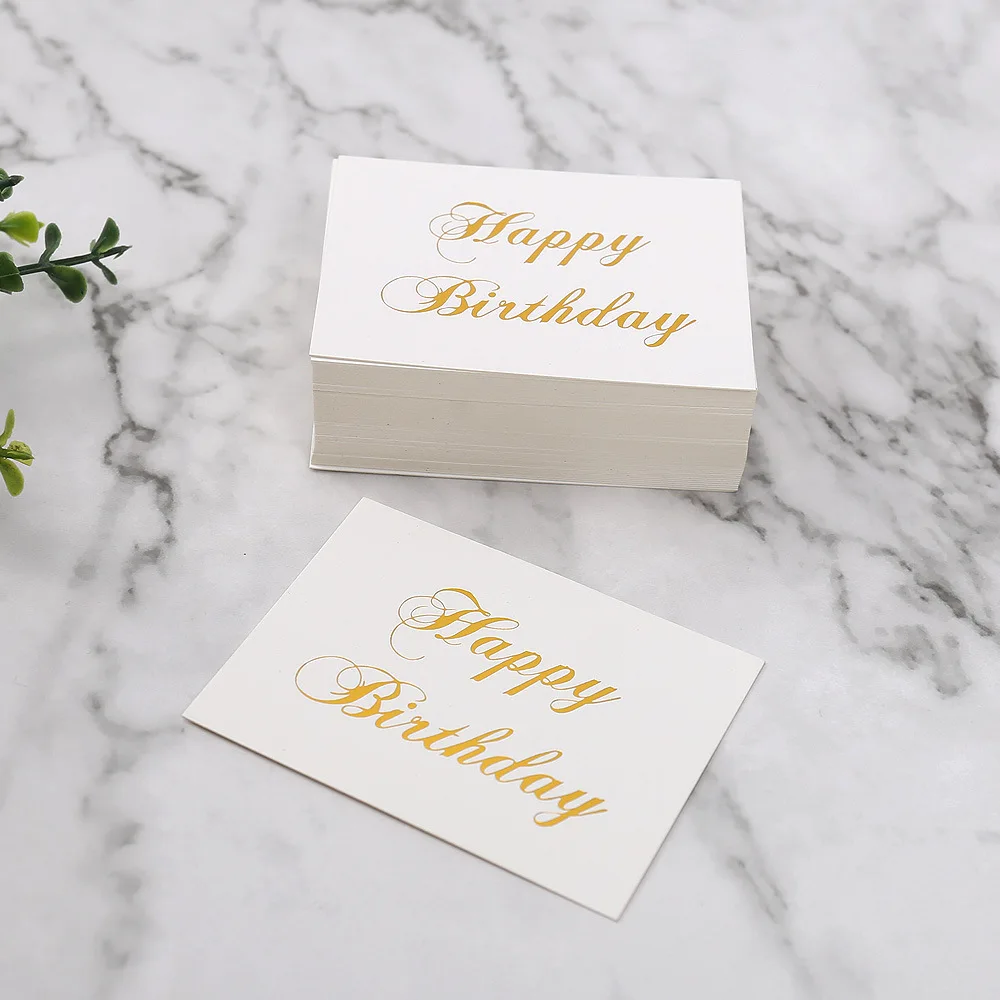 50pcs White Thank You Card Happy Birthday Gift Cards Wedding Baby Shower Christmas Packaging Decorations Festive Party Supplies - Image 8