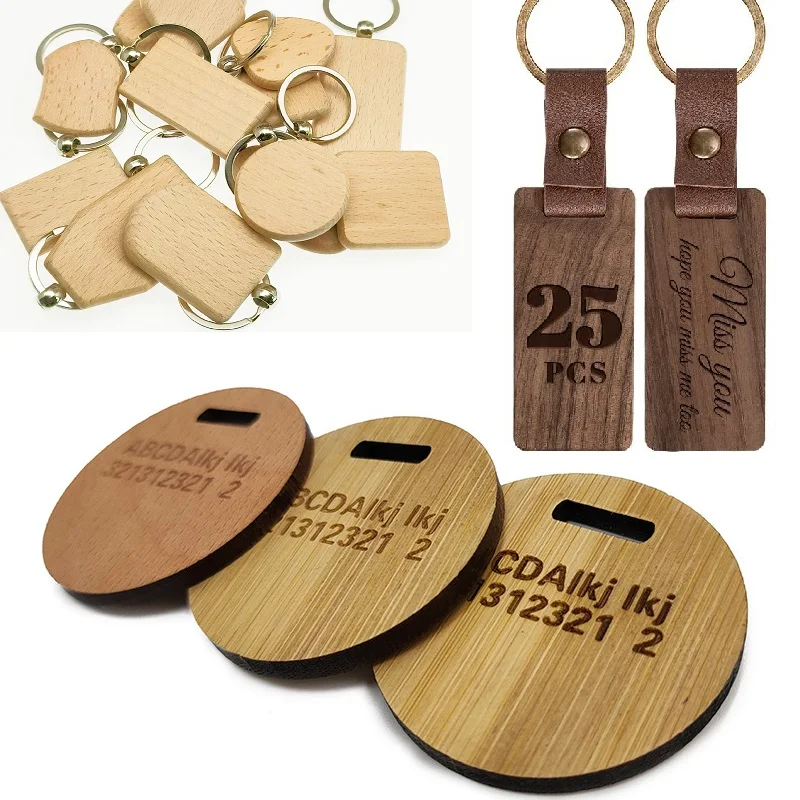 Party Gifts to BOY/Girlfriend Family Personalized Name Wooden Keychain - Custom Engraved Key Chain, Handmade Gift for Couples, - Image 3