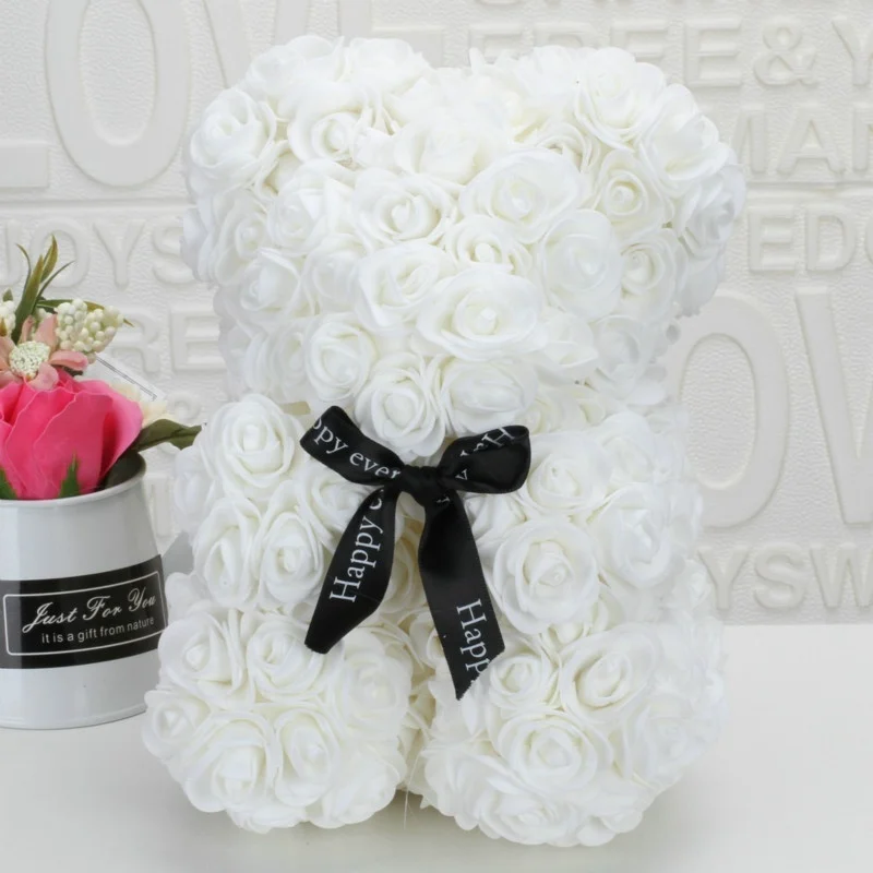 Romantic Valentine's Day Rose Bear Creative Eternal Flower Rose Bear Christmas Gift Hug Bear Wedding Flower Decoration Gift - Image 10