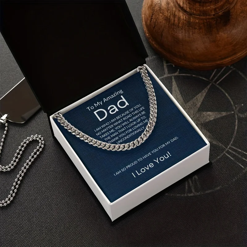Father's Day Card Gifts Box For Men,Party Edgy and brithday Gifts for father,Men's Jewellery Accessories Box From Daughter Son - Image 2
