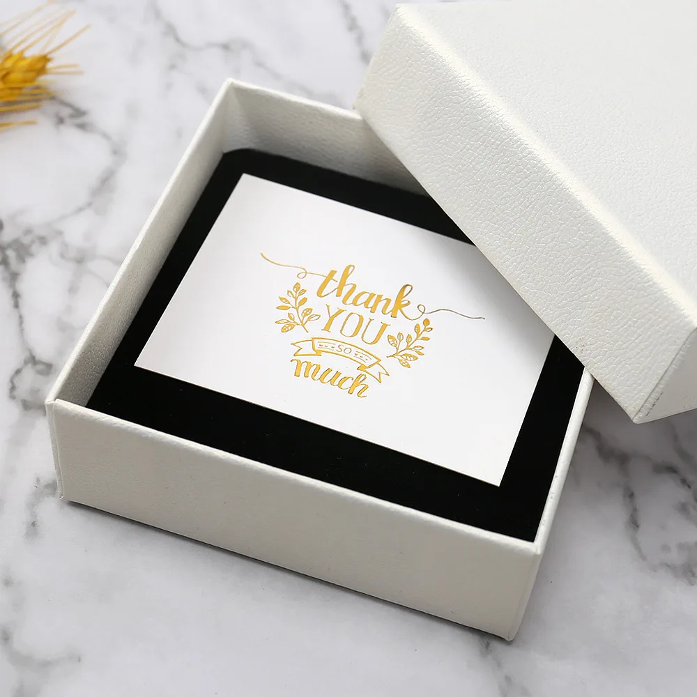 50pcs White Thank You Card Happy Birthday Gift Cards Wedding Baby Shower Christmas Packaging Decorations Festive Party Supplies - Image 5