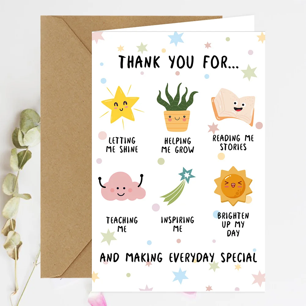 Cute Thank You Card For Teachers, Great Teacher Appreciation Gifts For Men Women, Best Teacher Appreciation Gift IdeasĀ