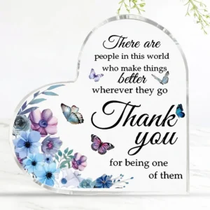Appreciation Gifts For Teacher, Thank You Gifts For Coworker Acrylic Heart Keepsake For Women Boss Manager Director Grateful