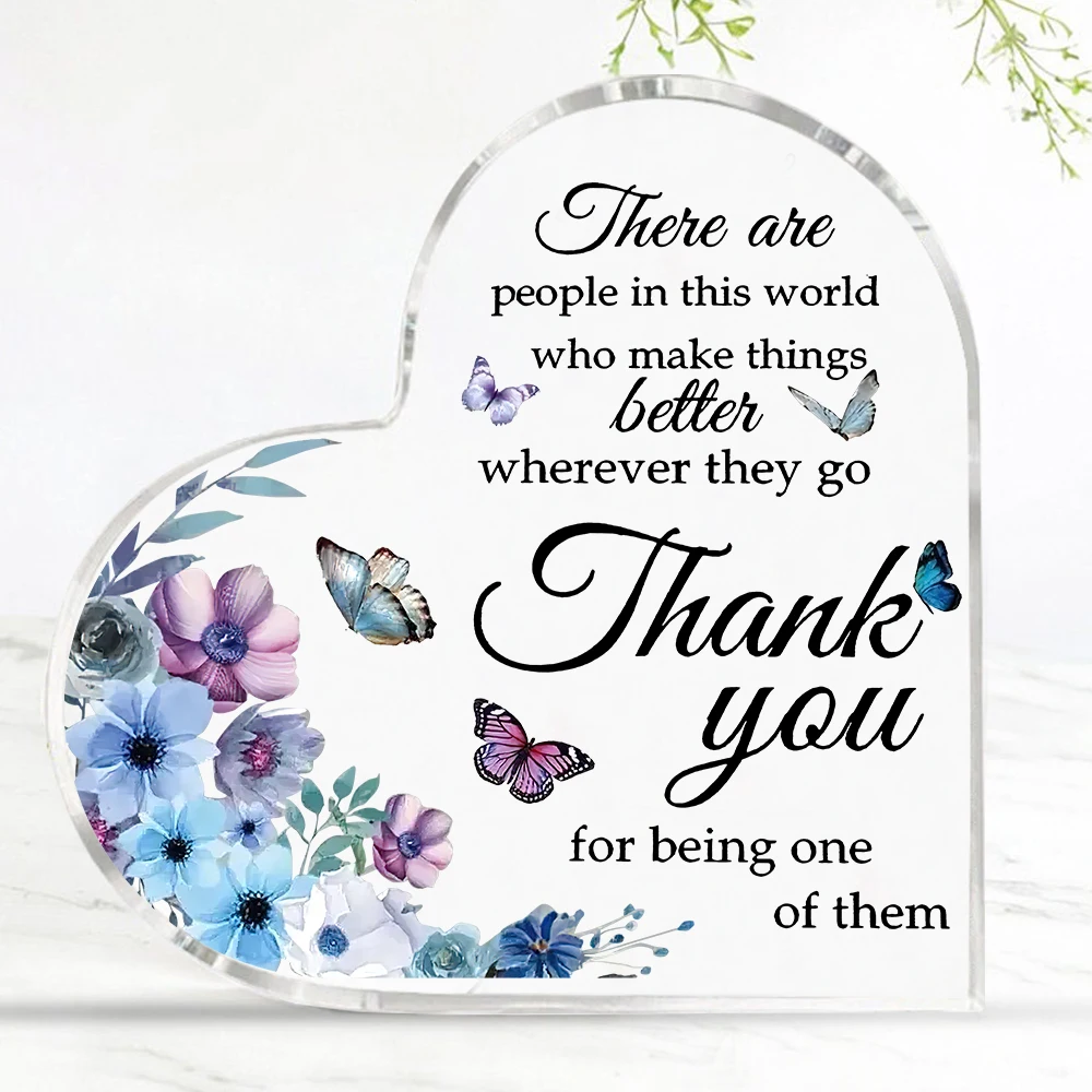 Appreciation Gifts For Teacher, Thank You Gifts For Coworker Acrylic Heart Keepsake For Women Boss Manager Director Grateful