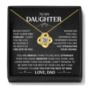Daughter Gifts From Dad ,To My Daughter Necklace From Dad, Birthday Gifts for Daughter from Dad With Inspirational Message Card