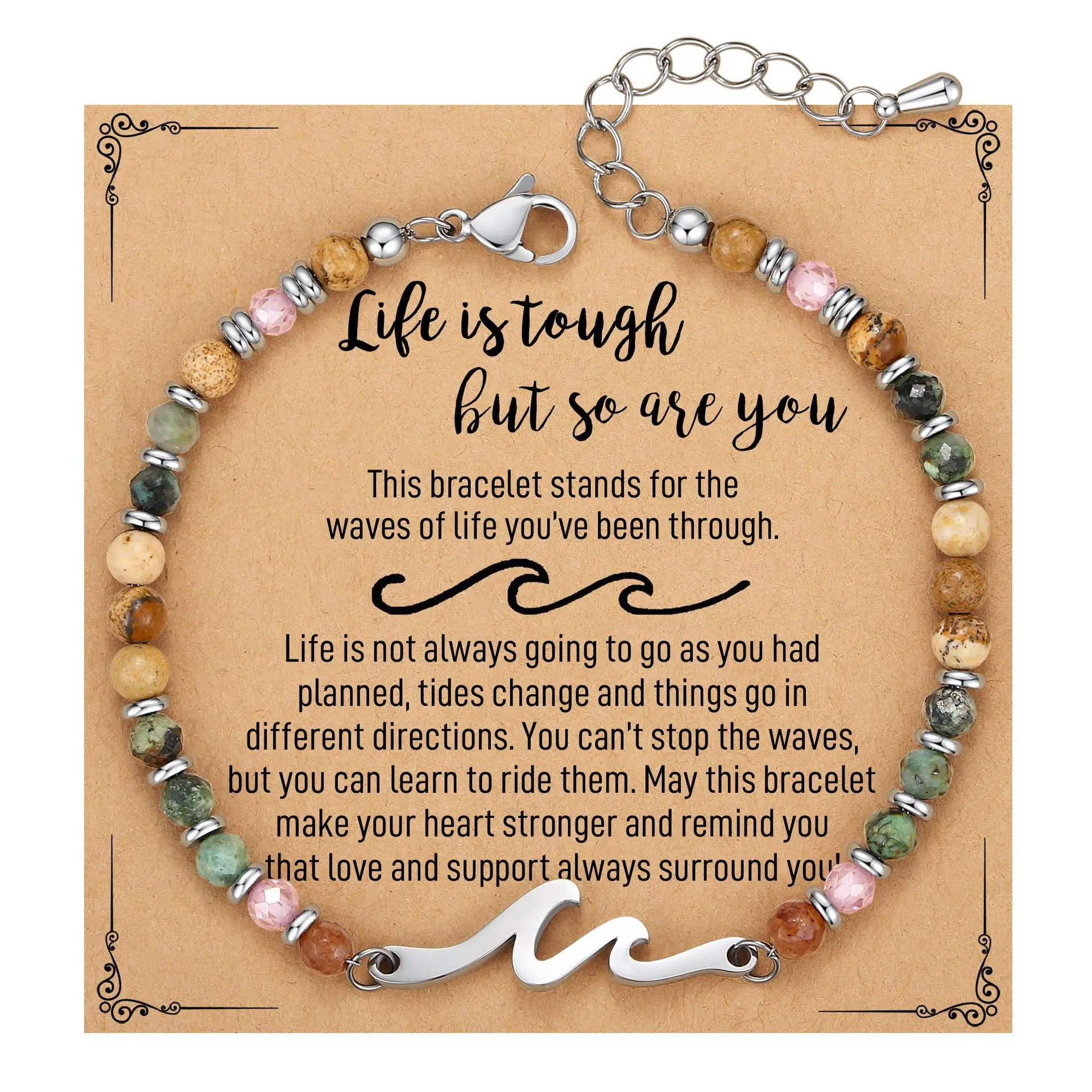 Friend Gifts for Women, Sister Gift, Friendship Bracelets, Wave Bestie Best Friend Birthday Christmas Stocking Stuffers Bracelet - Image 9