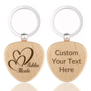 Party Gifts to BOY/Girlfriend Family Personalized Name Wooden Keychain - Custom Engraved Key Chain, Handmade Gift for Couples,