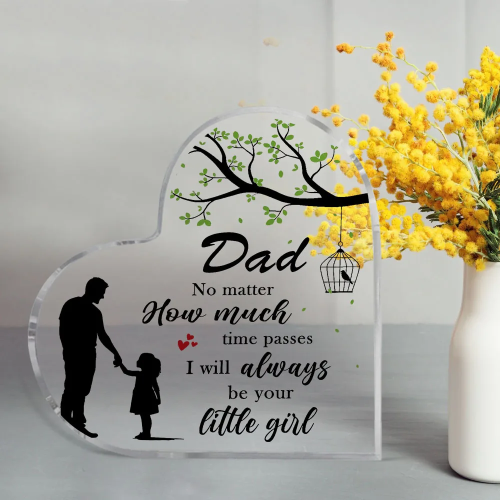 Father's Day Gift From Daughter – Laser Engraved Acrylic Plaque | Sentimental Keepsake for Dad, Birthday,Anniversary Home Office - Image 3