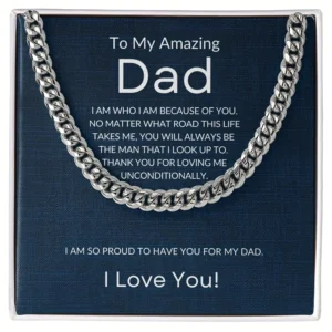 Father's Day Card Gifts Box For Men,Party Edgy and brithday Gifts for father,Men's Jewellery Accessories Box From Daughter Son