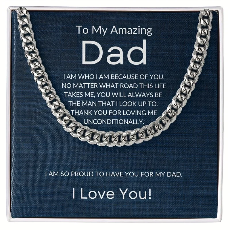 Father's Day Card Gifts Box For Men,Party Edgy and brithday Gifts for father,Men's Jewellery Accessories Box From Daughter Son
