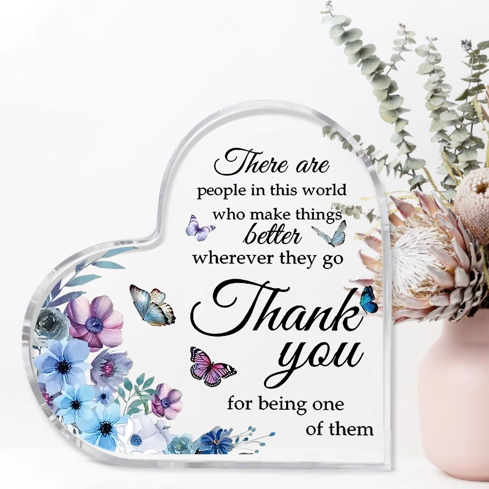 Appreciation Gifts For Teacher, Thank You Gifts For Coworker Acrylic Heart Keepsake For Women Boss Manager Director Grateful - Image 5
