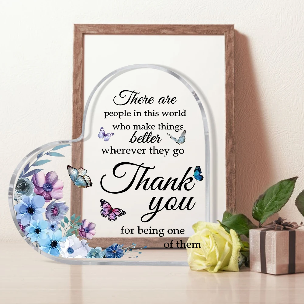 Appreciation Gifts For Teacher, Thank You Gifts For Coworker Acrylic Heart Keepsake For Women Boss Manager Director Grateful - Image 4