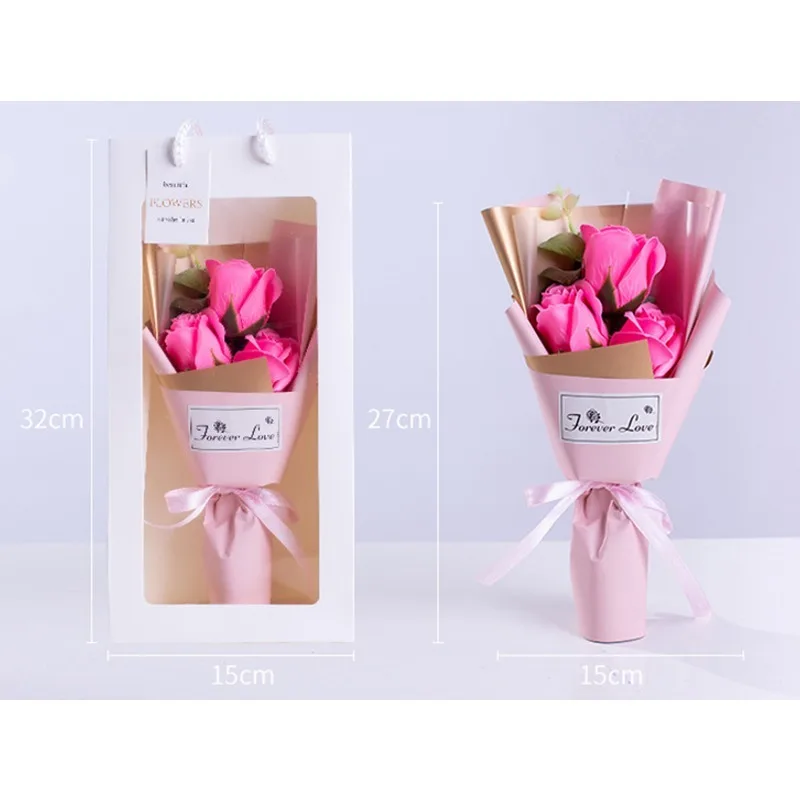 Bouquet Romantic Valentine's Day Gift for Her Premium Artificial Floral Decor Creative Home Decoration in Elegant Box - Image 5
