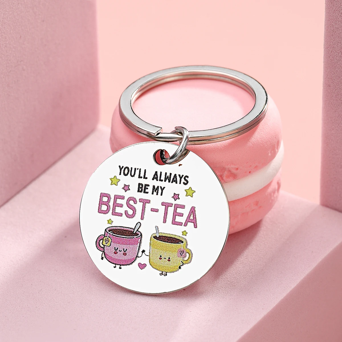 Best Friend Keychain Gifts For Women Friendship Gifts For Best Friend Soul Sister Bff Bestie Tea Keychain - Image 2