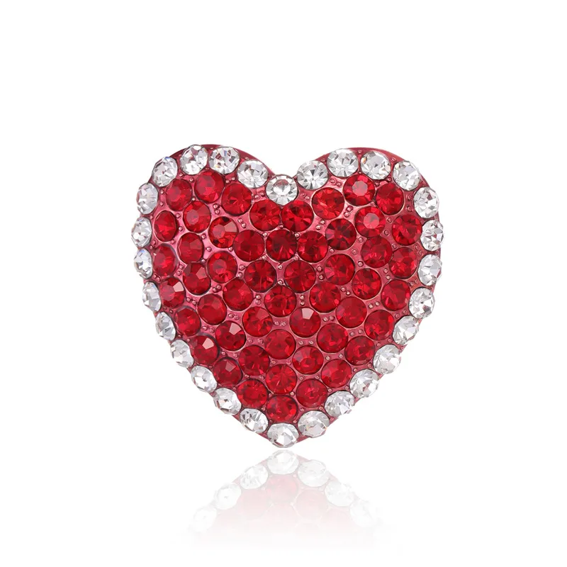 Romantic valentine's day gift red heart design brooch ladies girls pin accessories - Image 7