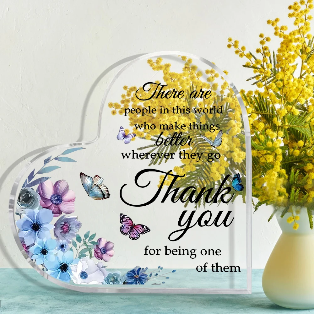 Appreciation Gifts For Teacher, Thank You Gifts For Coworker Acrylic Heart Keepsake For Women Boss Manager Director Grateful - Image 2