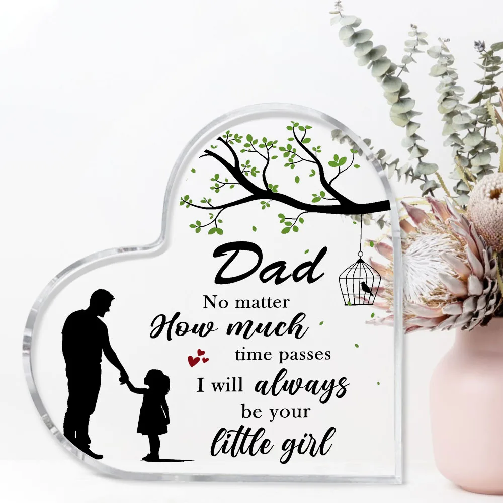Father's Day Gift From Daughter – Laser Engraved Acrylic Plaque | Sentimental Keepsake for Dad, Birthday,Anniversary Home Office - Image 4