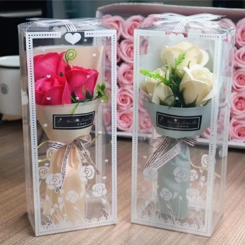 Bouquet Romantic Valentine's Day Gift for Her Premium Artificial Floral Decor Creative Home Decoration in Elegant Box - Image 2