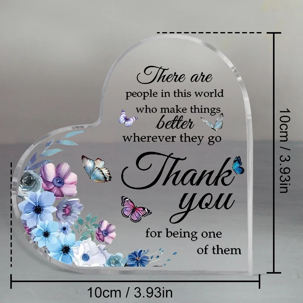 Appreciation Gifts For Teacher, Thank You Gifts For Coworker Acrylic Heart Keepsake For Women Boss Manager Director Grateful - Image 6