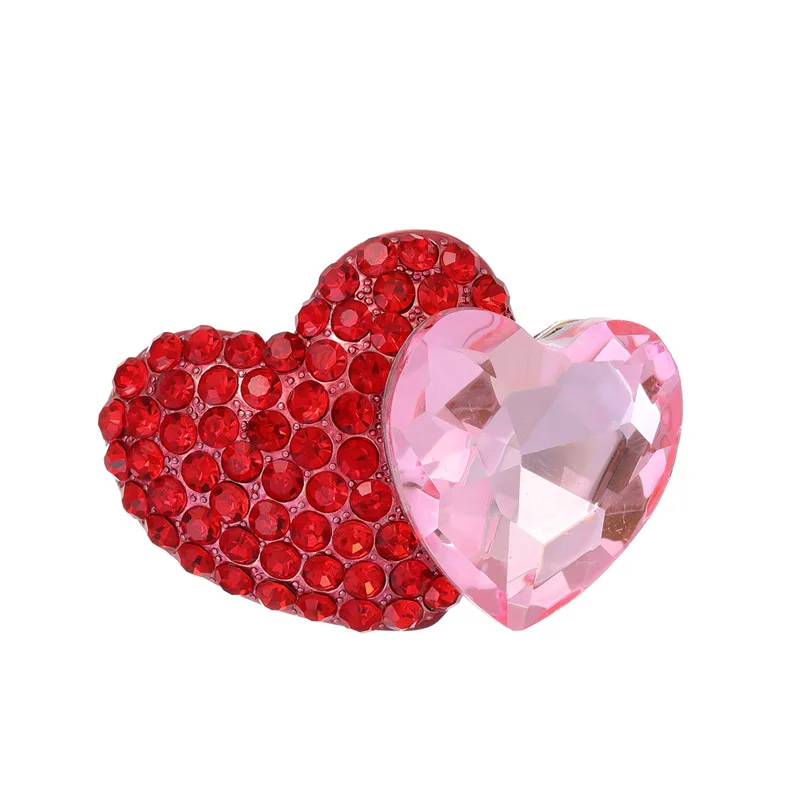 Romantic valentine's day gift red heart design brooch ladies girls pin accessories - Image 6