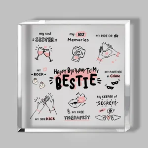 2D Flat Bestie Gifts for Women, Friend Gifts, Best Friend Women Gifts, Friendship Gifts for Women, Birthday Gifts for Bff Soul