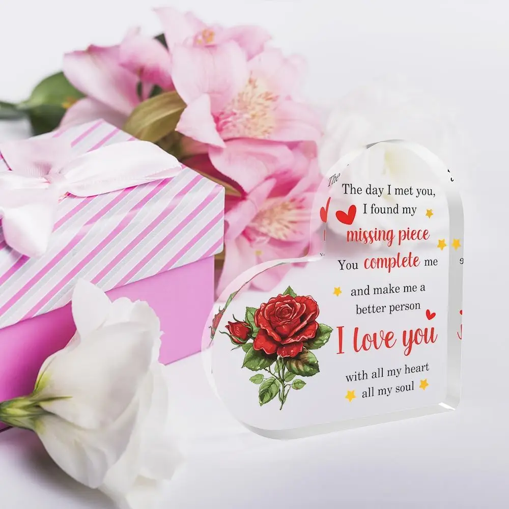 Romantic Gifts for Her I Love You Sign Acrylic Ornament Desk Decor Plaques Quote Christmas Gifts Sentimental for Women Wife - Image 3